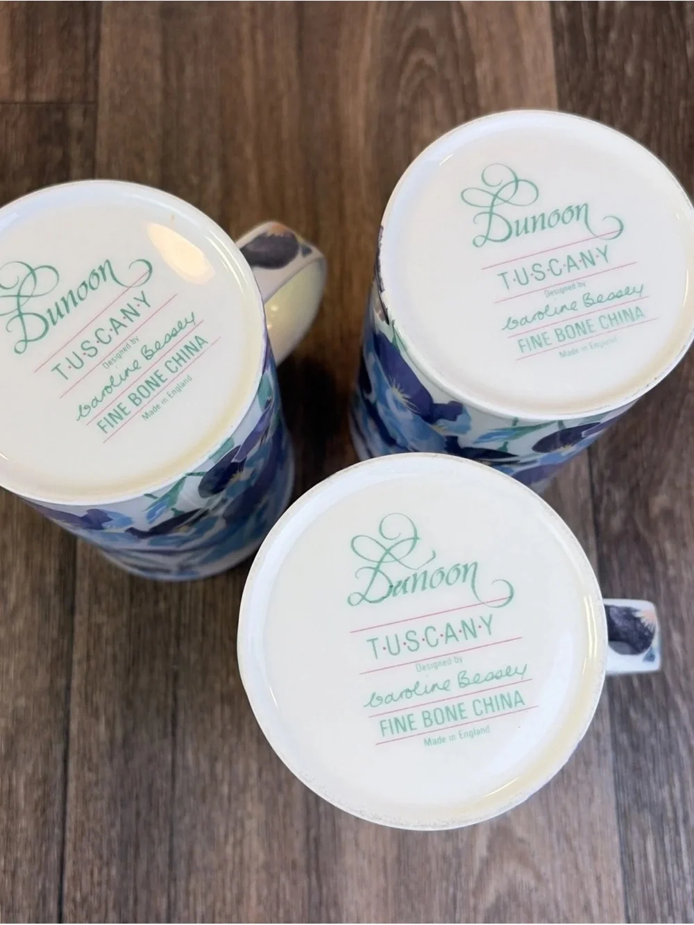 Set of 3 Dunoon Fine Bone China 